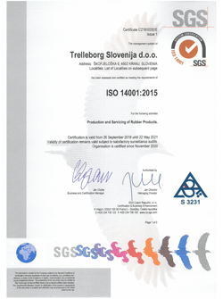 Сертификат ISO 14001:2015 (ГОСТ ИСО 14001-2016) системы экологического менеджмента