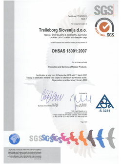 Сертификат OHSAS 18001:2007 (ГОСТ Р 54934-2012) системы менеджмента безопасности труда и охраны здоровья