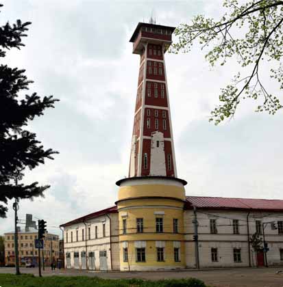 Rybinsk. Fire tower 1912, Architect I. K. Hawtin