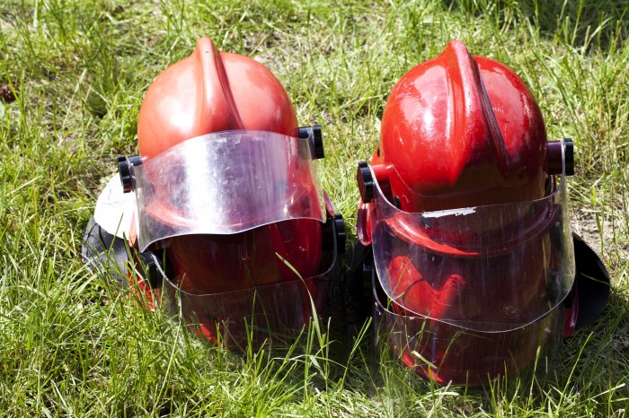 Фото Конструкция пожарных шлемов