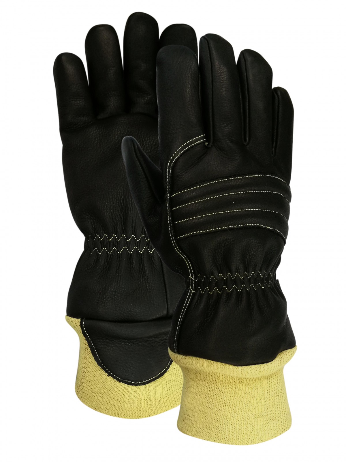 Five-fingered leather fireman's gloves article 7983