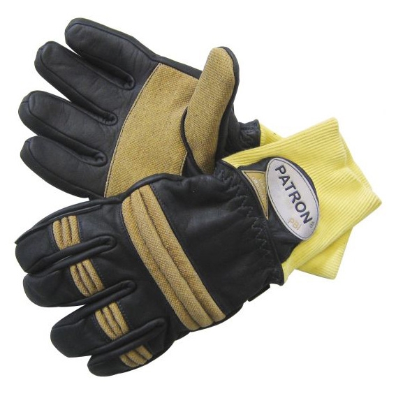 Leather firefighter gloves model Patron® Pbi Strickbund